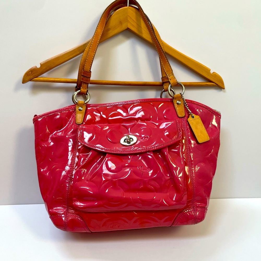 COACH Pink Patent Leather Purse